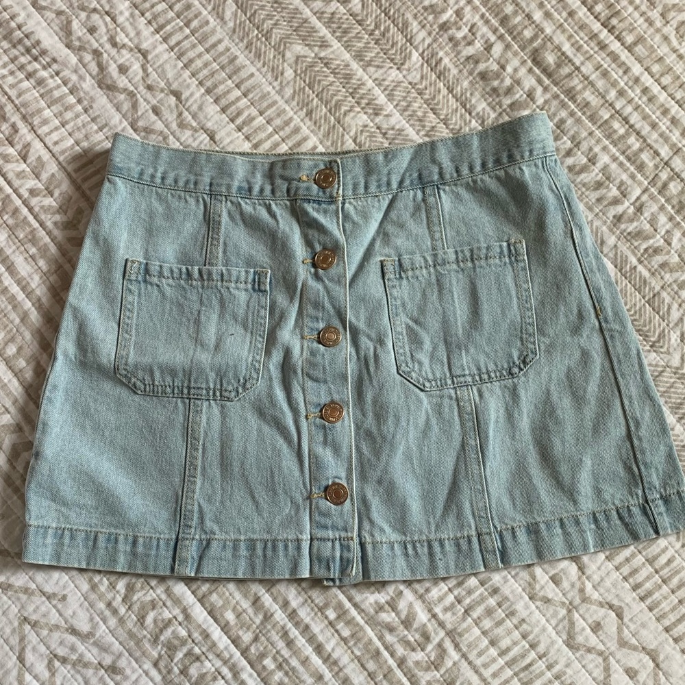 Button up jean skirt
